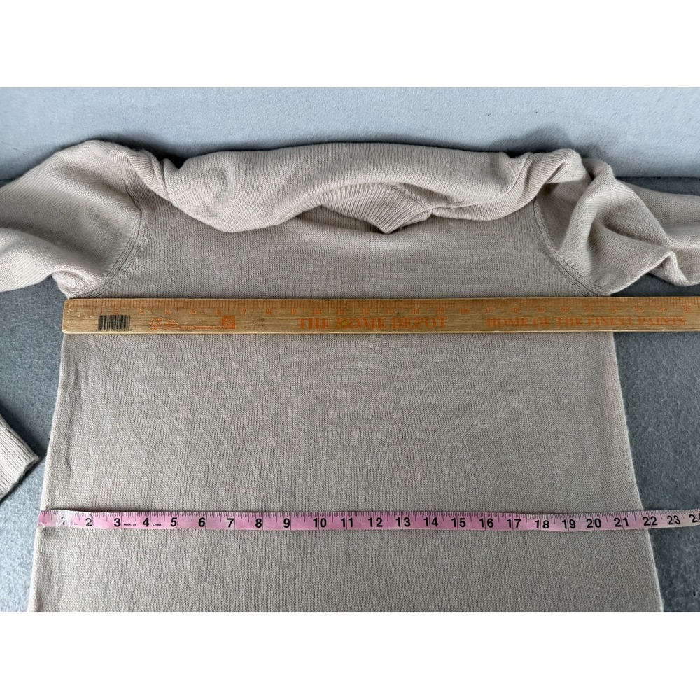 MUJI Wool Sweater Dress M Tan Granola Minimalist Quiet luxury Modest Capsule - Picture 12 of 15
